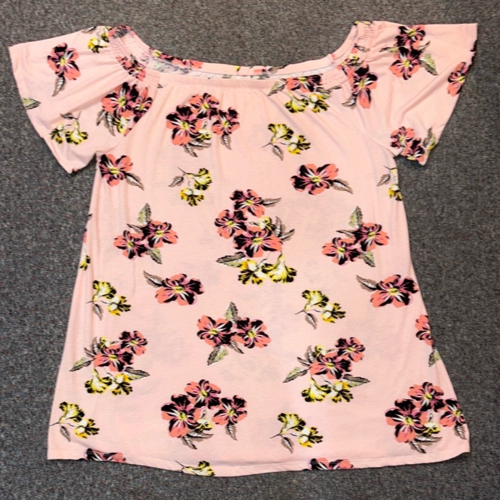XXL West Loop Light Pink Floral Cottagecore Blouse
